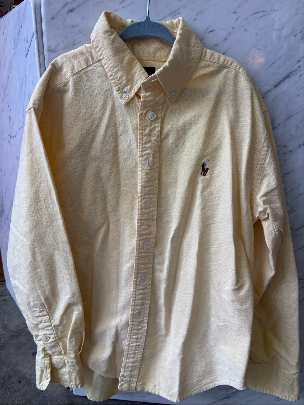 Kids Classic traditional Ralph Lauren butter Yellow Button-Down Oxford Shirt